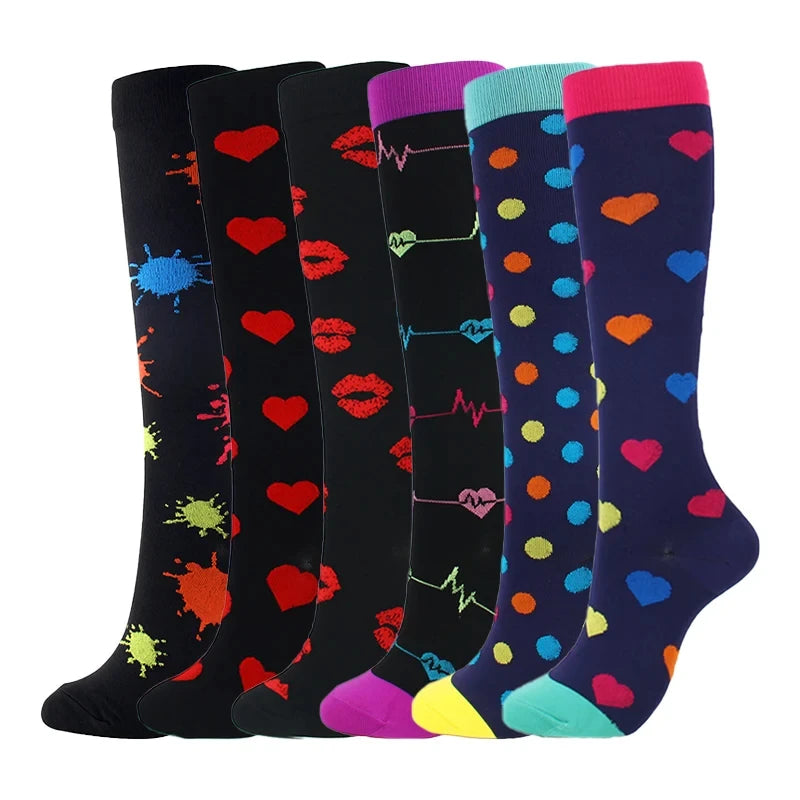 Compression Socks for Nurses & Athletes – 3, 5 or 6 Pairs