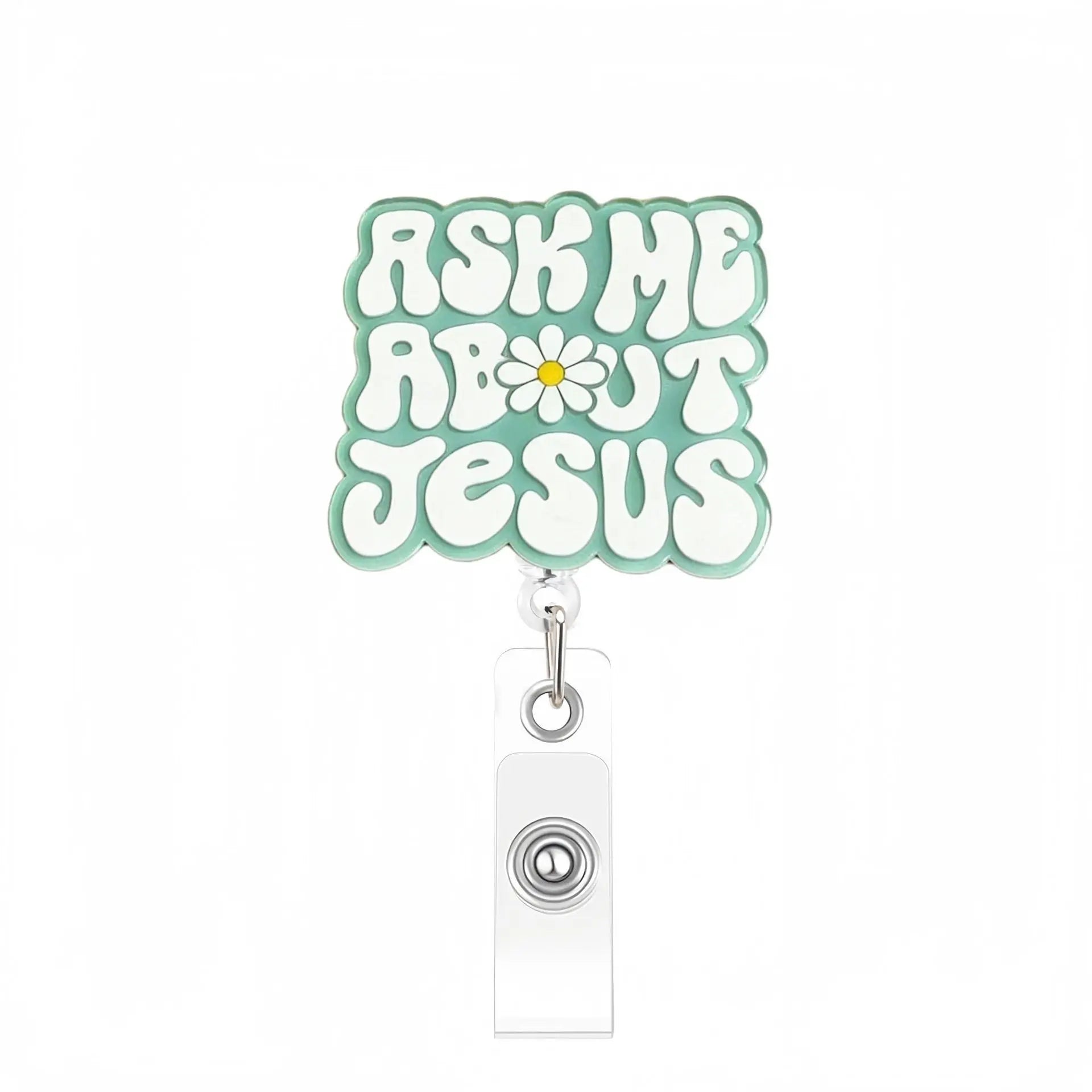 Glitter Acrylic Funny Quote Retractable Badge Reel — Nurse & Doctor ID Holder