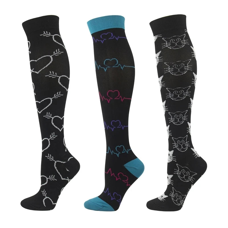 Compression Socks for Nurses & Athletes – 3, 5 or 6 Pairs