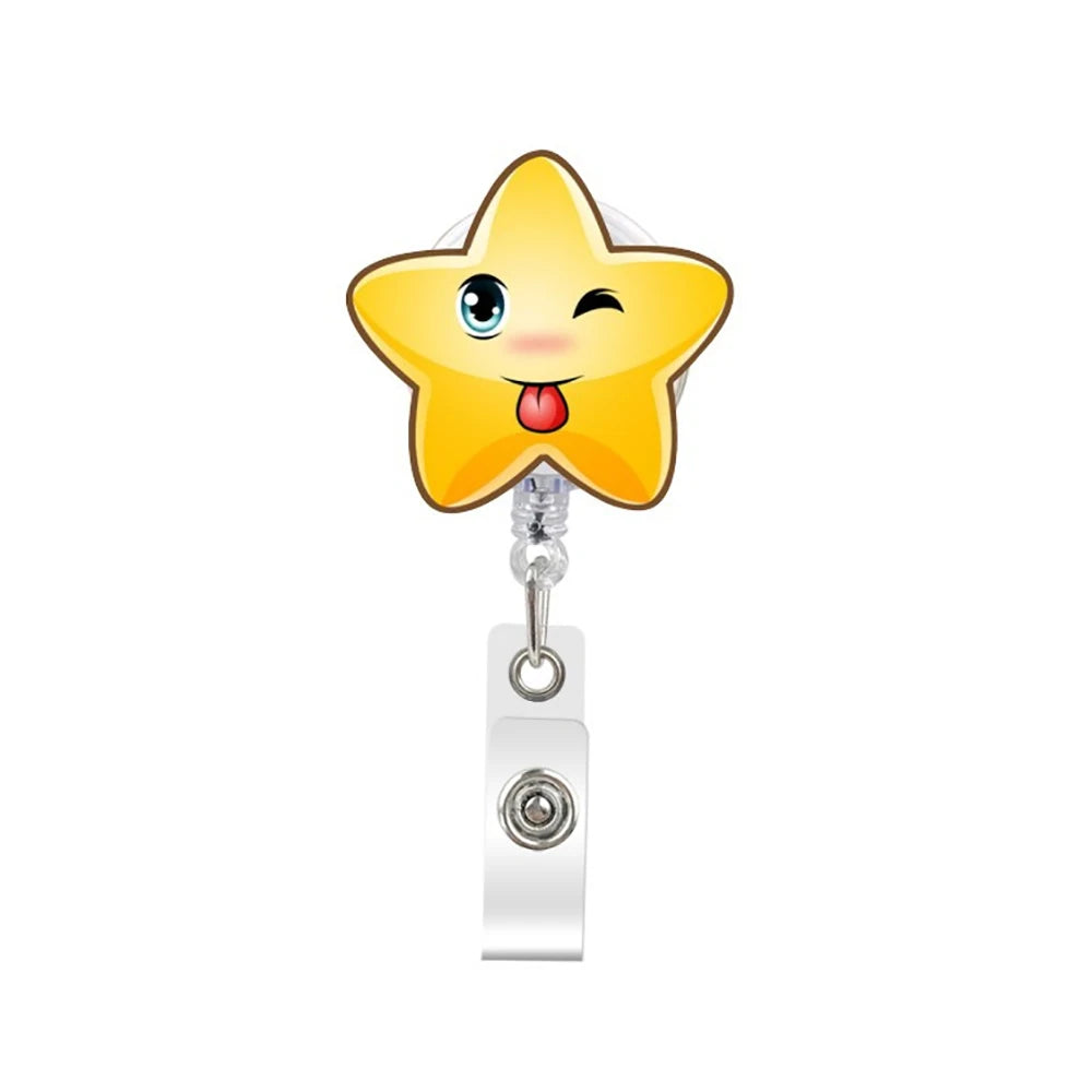 Lovely Flower Retractable Nurse Badge Reel — Cute ID Card Holder