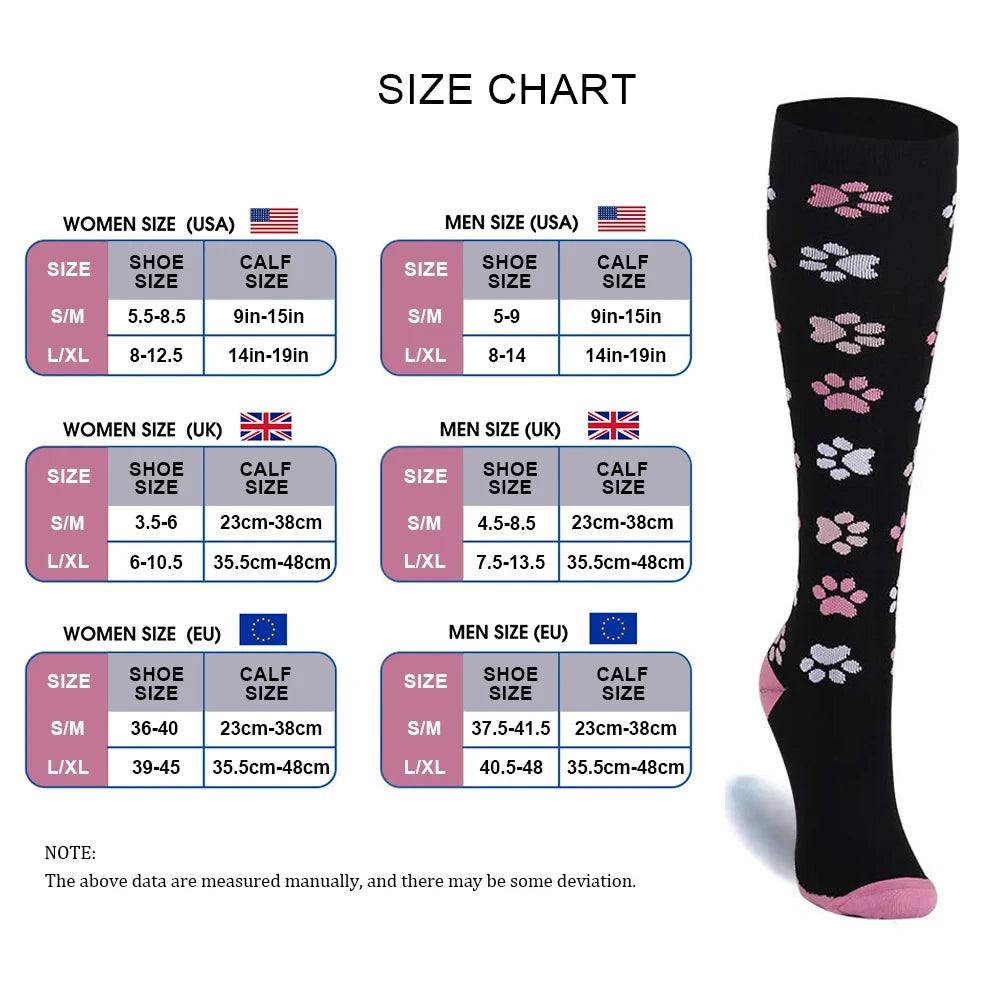 Compression Socks for Nurses & Athletes – 3, 5 or 6 Pairs