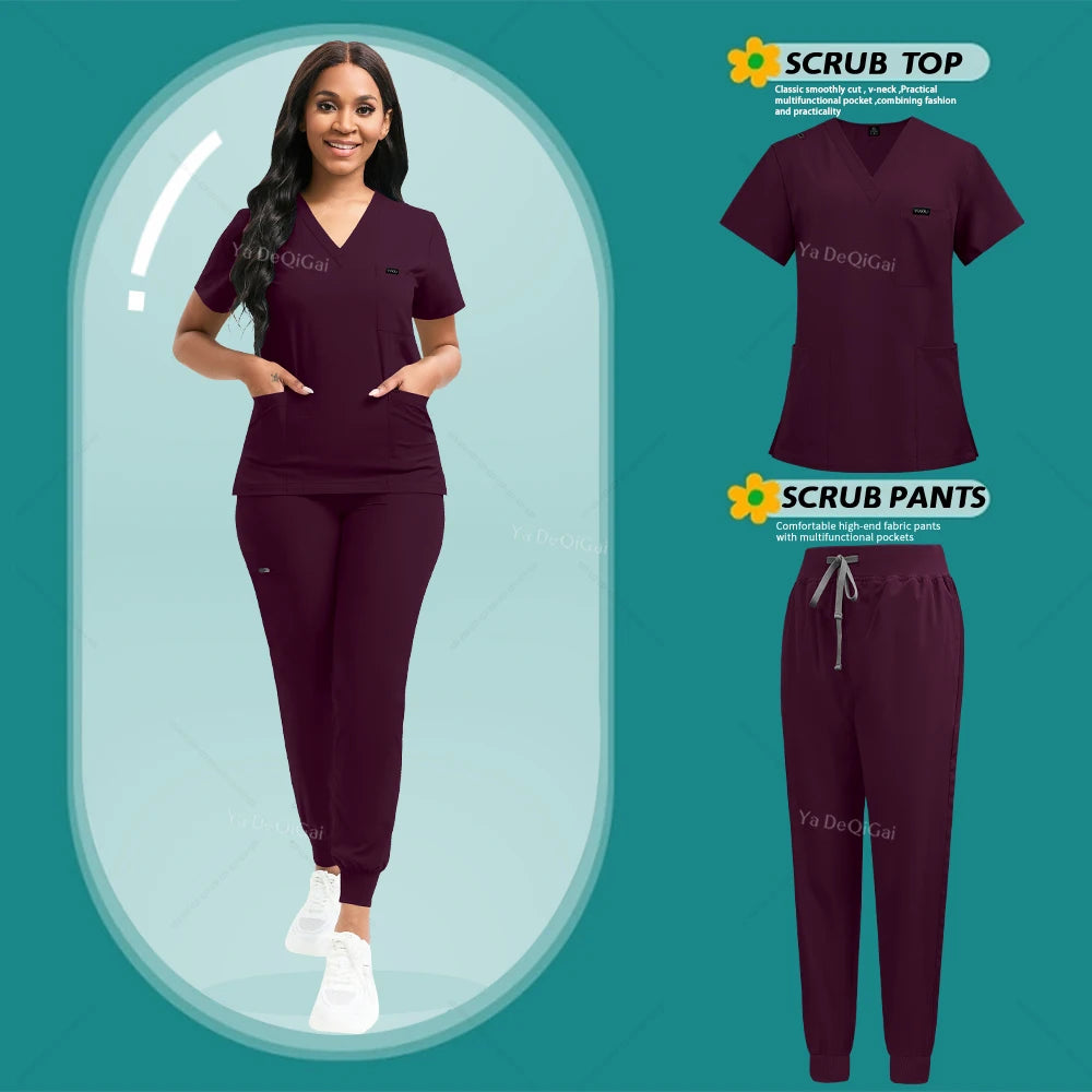 Stretch Scrubs Women Set – Nursing & Clinical Uniform