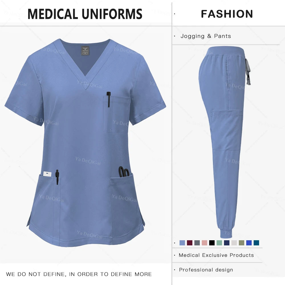 Pink Clinical Scrub Set – Women's Medical Uniform