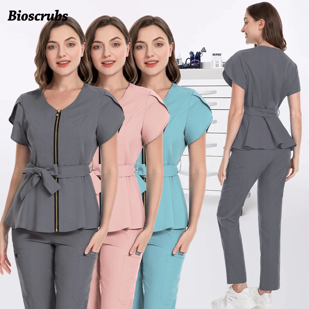 Women's Slim Fit Hospital Scrub Set – Surgical & Clinical Uniform