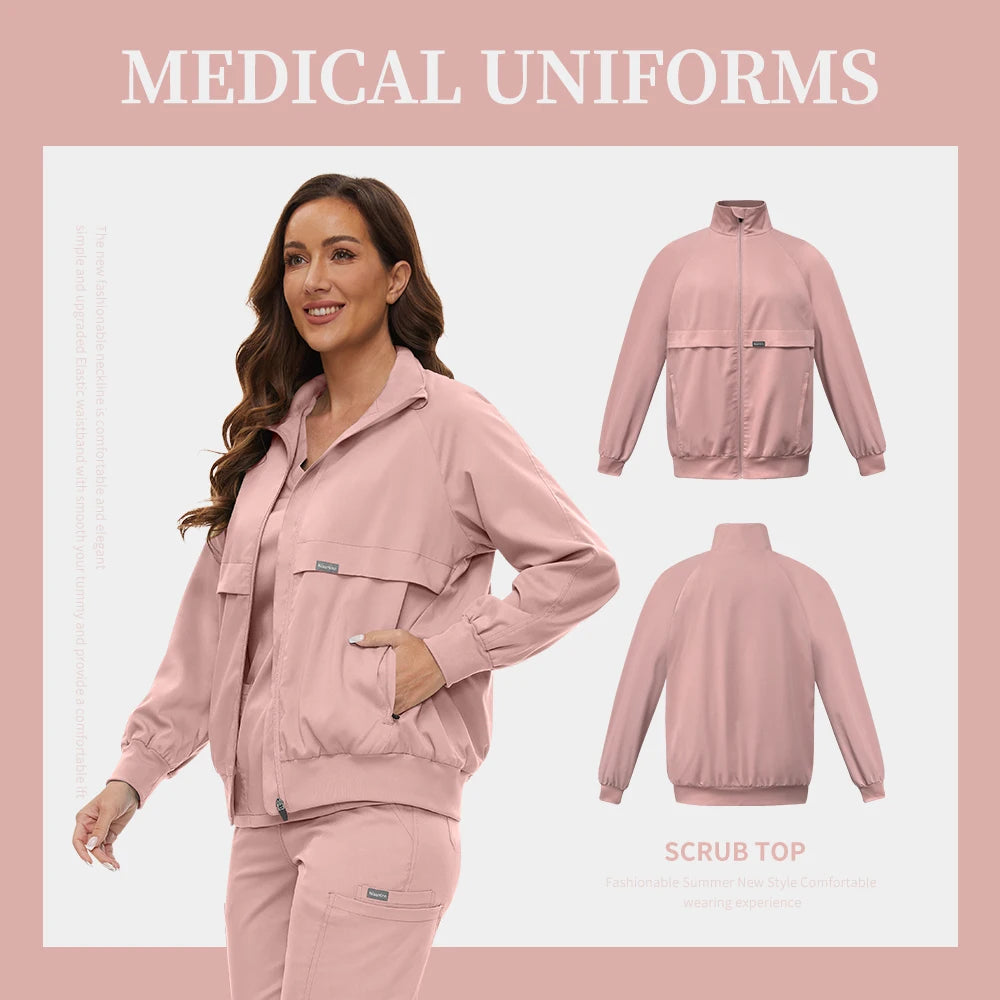 Surgical Scrub Jacket – Warm Medical Work Top for Women & Men