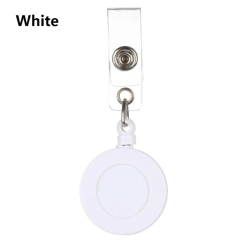 360° Rotation Retractable Nurse Badge Reel — ID Card Holder Clip