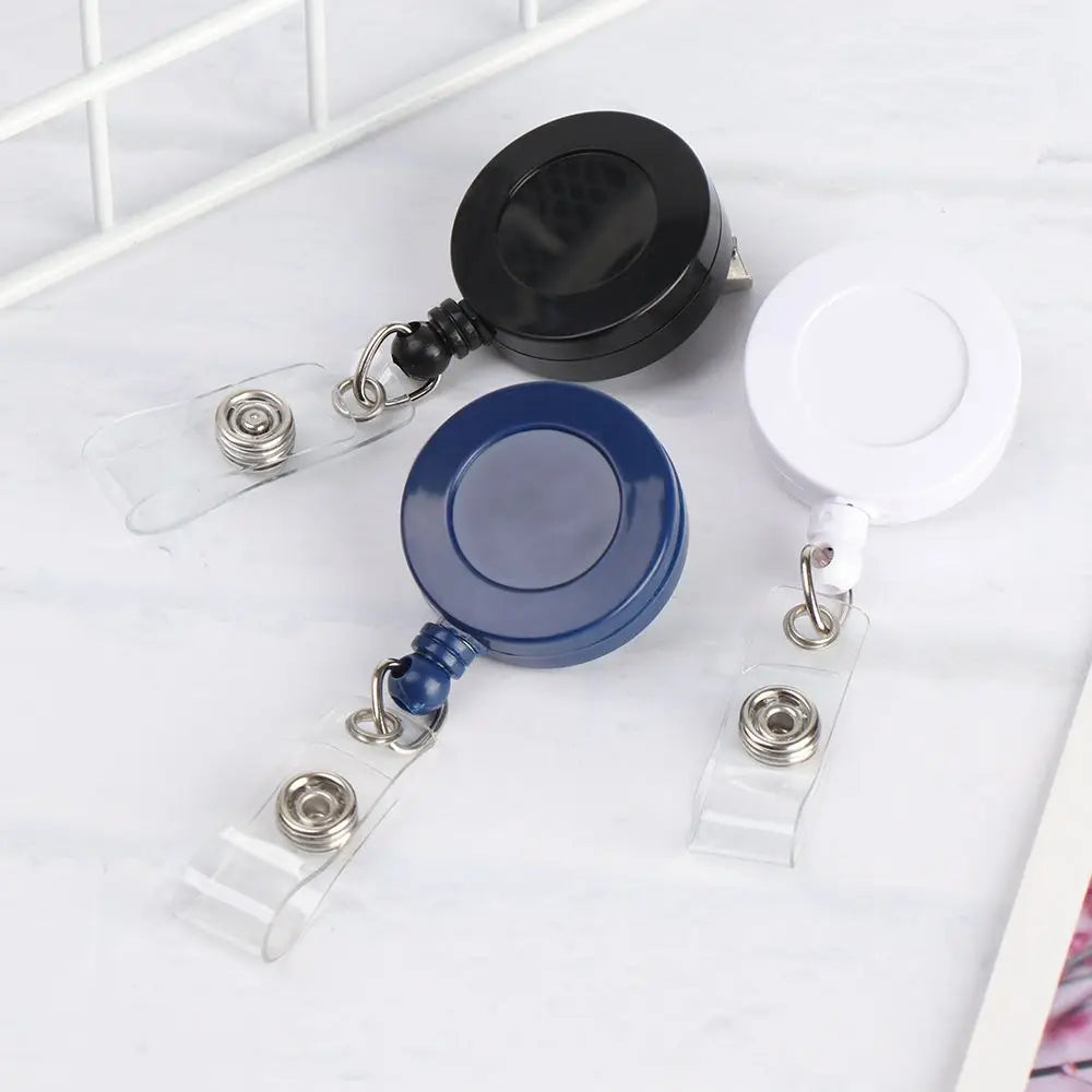 360° Rotation Retractable Nurse Badge Reel — ID Card Holder Clip
