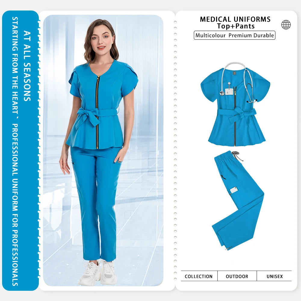 Women's Slim Fit Hospital Scrub Set – Surgical & Clinical Uniform