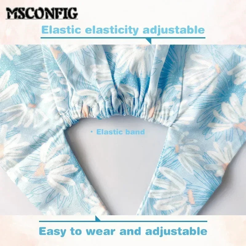 Adjustable Nurse Scrub Cap – Unisex Cotton Print Surgical Hat
