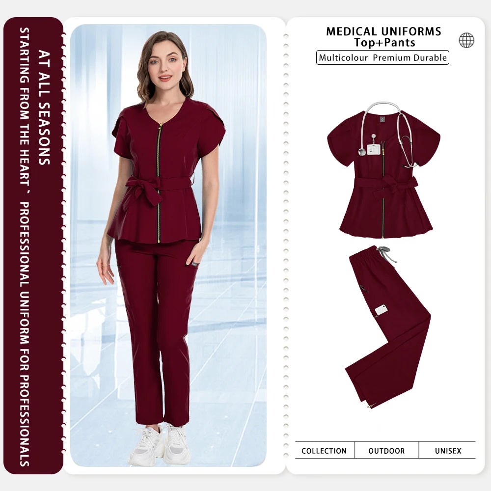 Women's Slim Fit Hospital Scrub Set – Surgical & Clinical Uniform