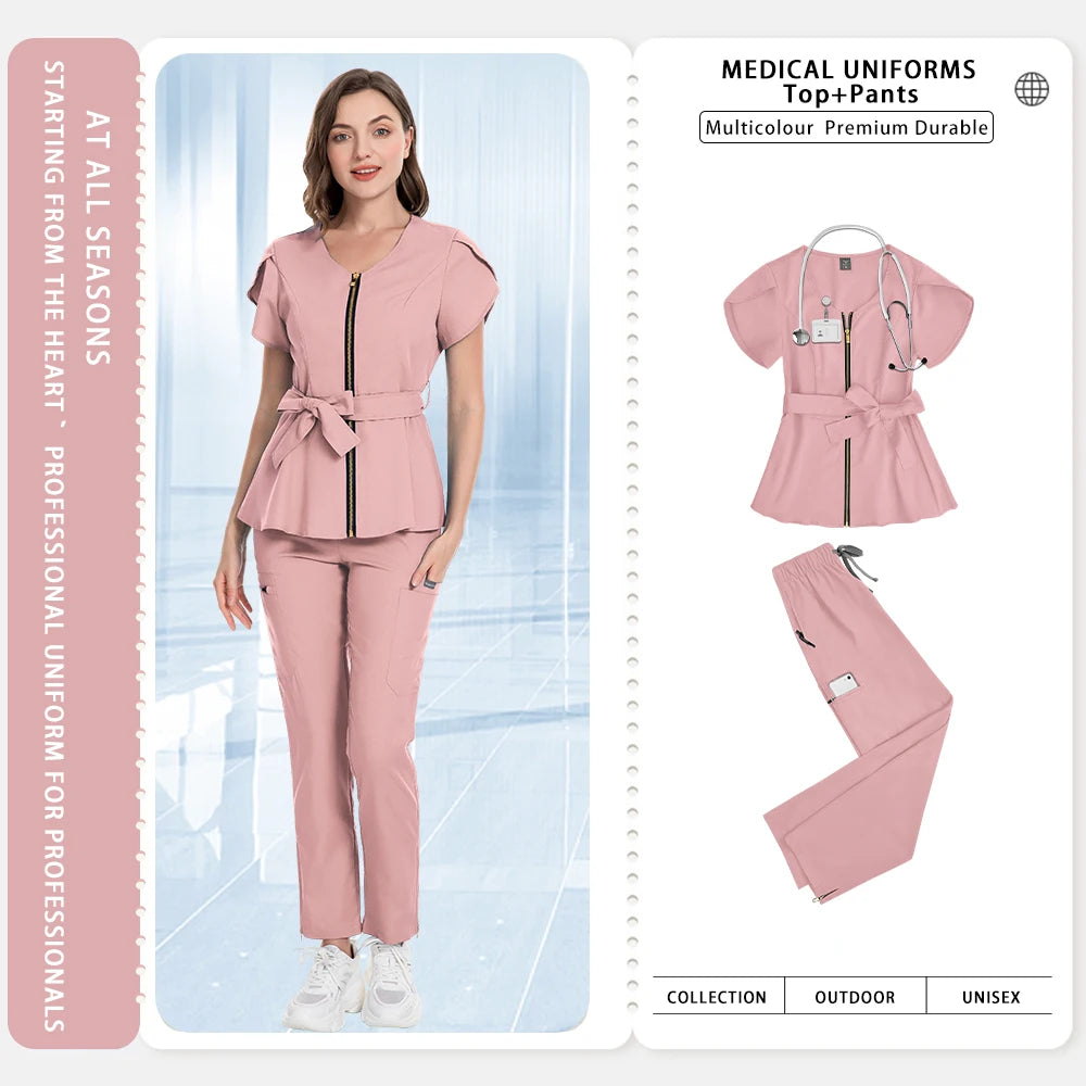 Women's Slim Fit Hospital Scrub Set – Surgical & Clinical Uniform