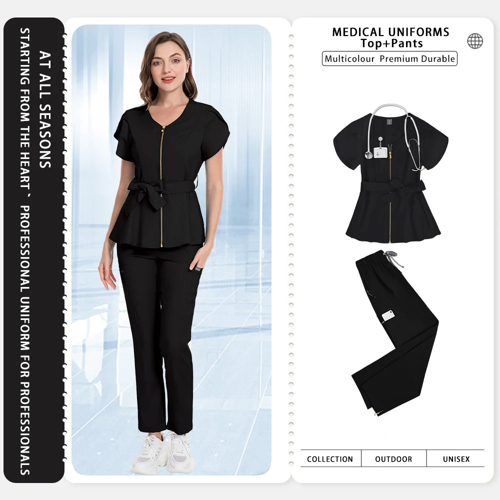 Women's Slim Fit Hospital Scrub Set – Surgical & Clinical Uniform