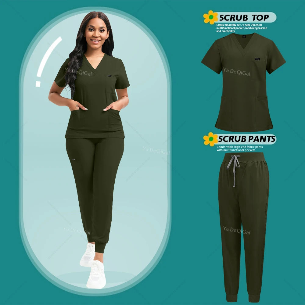 Stretch Scrubs Women Set – Nursing & Clinical Uniform