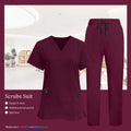 Women's V-Neck Medical Scrubs Uniform – Surgical & Nursing Workwear